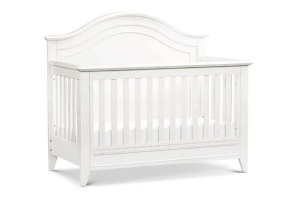 Beckett Warm White Curved Crib