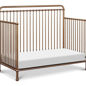 Vintage Gold 4 in 1 Metal Crib - Image 3