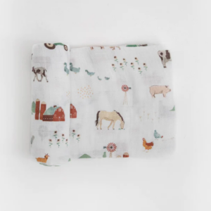 Farmyard Cotton Muslin Swaddle