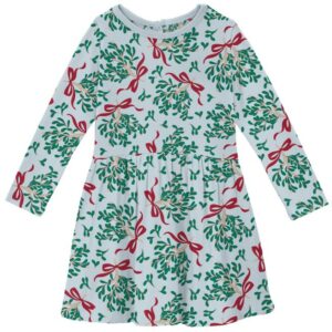 Kickee Pants Mistletoe & Ribbons Twirl Dress
