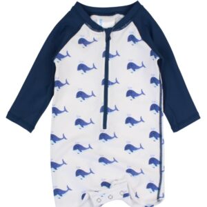 Whale Friends Boys One Piece Rash Guard