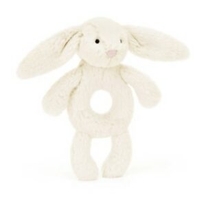 Bashful Bunny Ring Rattle - Cream