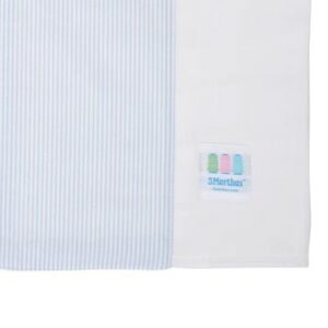 Blue Seersucker Stripe Burp Cloth