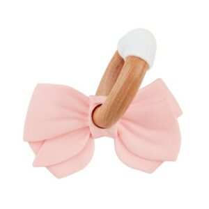 Pink Bow Silicone Teether - Image 1