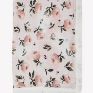 Organic Cotton Muslin Baby Quilt - Watercolor Floret