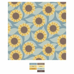 Kickee Pants Stormy Sea Sunflower Ruffle Footie - Image 3