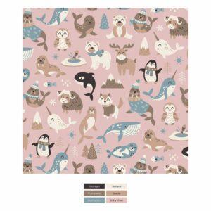 Kickee Pants Baby Rose Arctic Animals Ruffle Footie - Image 3