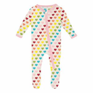 Kickee Pants Rainbow Hearts Footie - Image 1