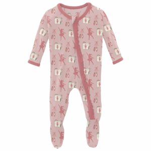 Kickee Pants Baby Rose Ballet Ruffle Footie - Image 1
