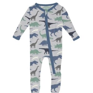 Kickee Pants Dove Dino Museum Footie