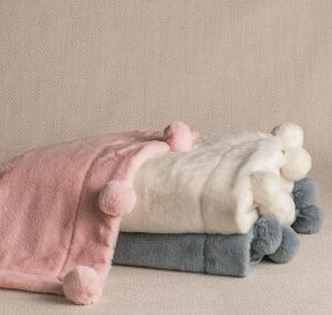 Ivory Pom Blanket - Image 4