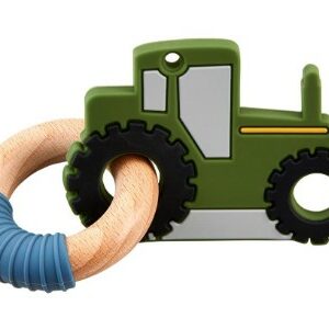Green Tractor Silicone Teether