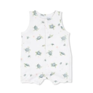 Sea Turtles Sleeveless Shortie Romper