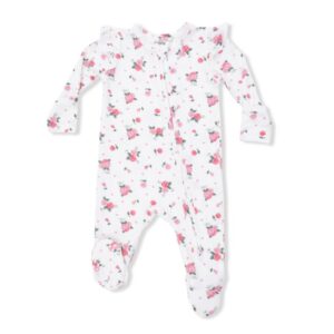 Pink Rosettes Footie