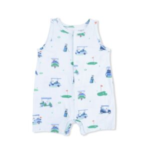 Vintage Golf Carts Sleeveless Shortie Romper