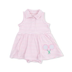 Pink Stripe Tennis Polo Dress