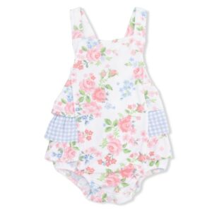 Cute Little Roses Ruffle Sunsuit - Image 1