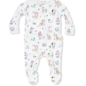 Pink Country Club Dogs Footie