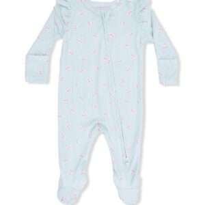 Tiny Cherry Stripe Footie