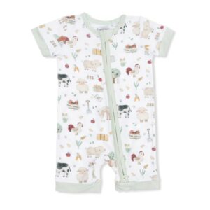 Cute Farm Shorty Zipper Romper