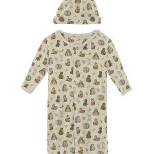 Natural Mom and Baby Convertible Gown Set