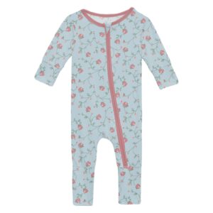 Kickee Pants Spring Sky Floral Vine Convertible Coverall - Image 1