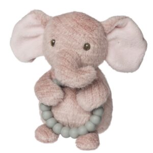 Afrique Blossom Elephant Teether Rattle – 6″
