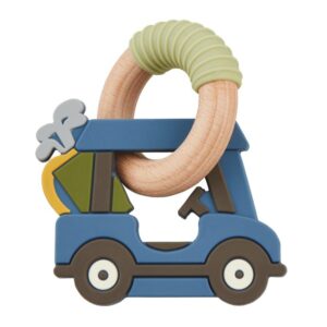 Blue Golf Cart Silicone Teether