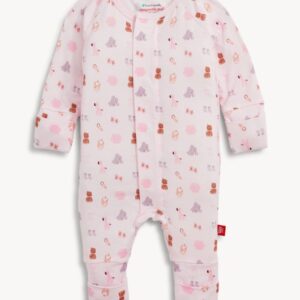 Nursery Nostalgia Pink Magnetic Convertible Coverall