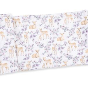 Floral Deer Swaddle Blanket