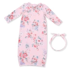 Painterly Rose Kimono Gown Set