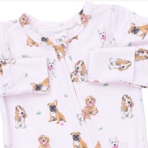 Pink Bestie Dogs Ruffle Footie - Image 3