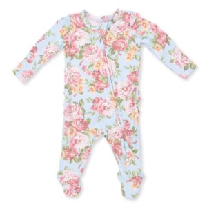 Angeline Floral Ruffle Footie