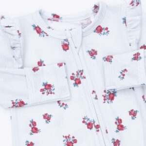 Alyssa Floral Ruffle Footie - Image 3