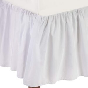 100% Cotton White Crib Skirt